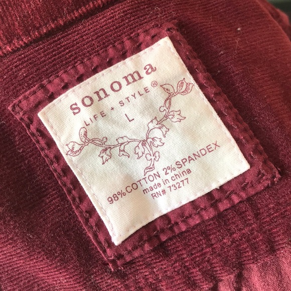 Sonoma Corduroy Jacket - Burgundy - Picture 7 of 8